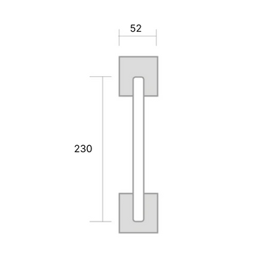 Manillón roseta cuadrada en Zamak