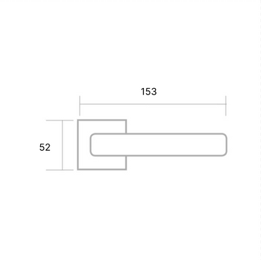 Manilla roseta cuadrada en Zamak