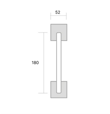 Manillón roseta cuadrada en Zamak