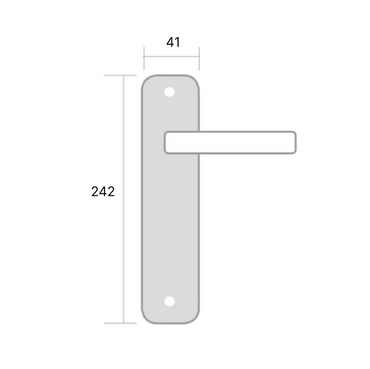Manilla placa ovalada en Zamak