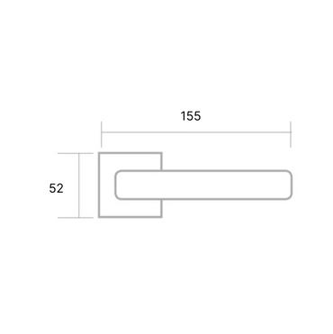 Manilla roseta cuadrada en Aluminio