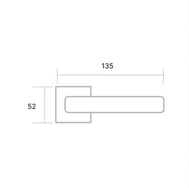 Manilla roseta cuadrada en Aluminio