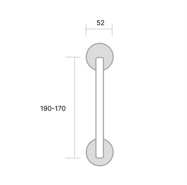 Manillón roseta redonda en Aluminio