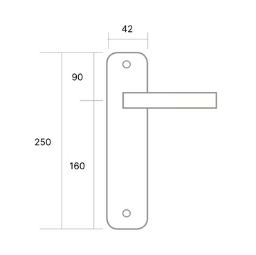Manilla placa ovalada en Aluminio