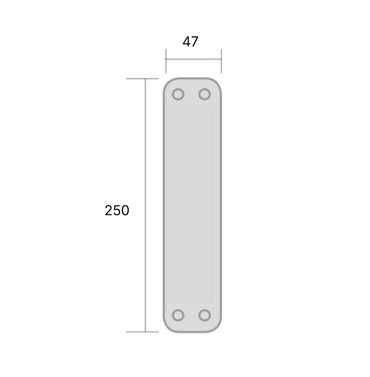 Placa ovalada en Zamak