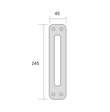 Manillón placa ovalada en Zamak