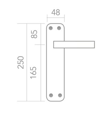 Manilla placa ovalada en Zamak