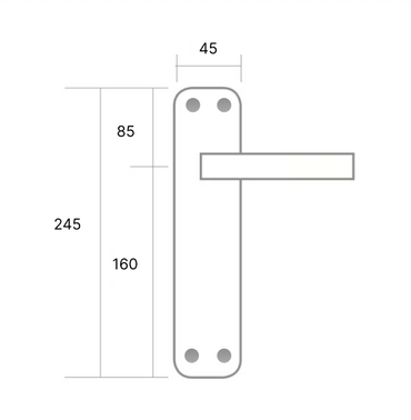 Manilla placa ovalada en Zamak