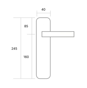 Manilla placa ovalada en Acero Inoxidable