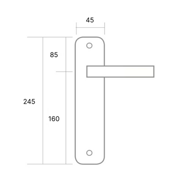 Manilla placa ovalada en Acero Inoxidable