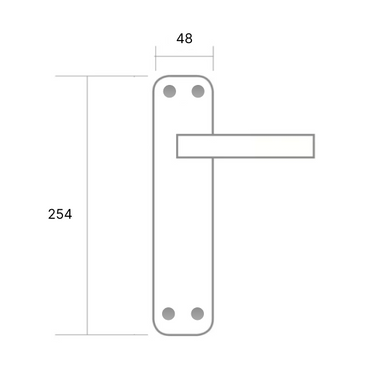 Manilla placa ovalada en Latón