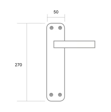 Manilla placa ovalada en Latón