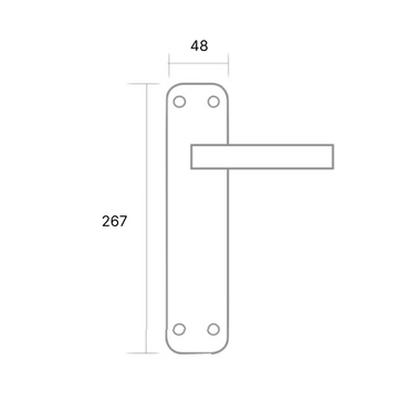 Manilla placa ovalada en Latón