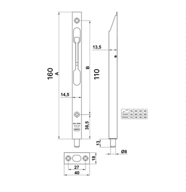 Pasadores para puerta doble