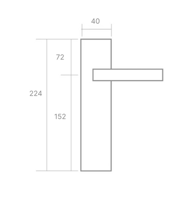 Manilla placa rectangular en Acero Inoxidable