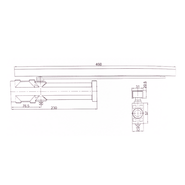 Sistema cierrapuertas hidraúlica