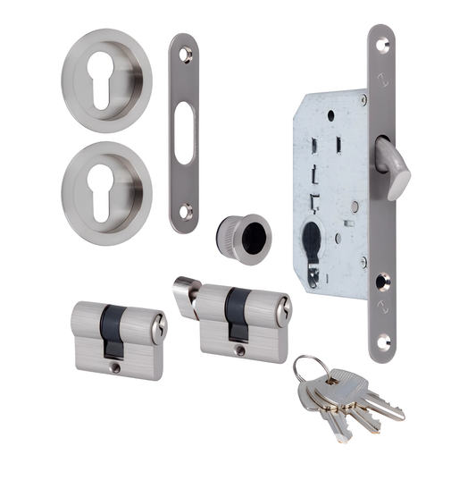 Kit para puerta corredera con cilindro y llave