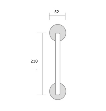 Manillón roseta redonda en Acero Inoxidable