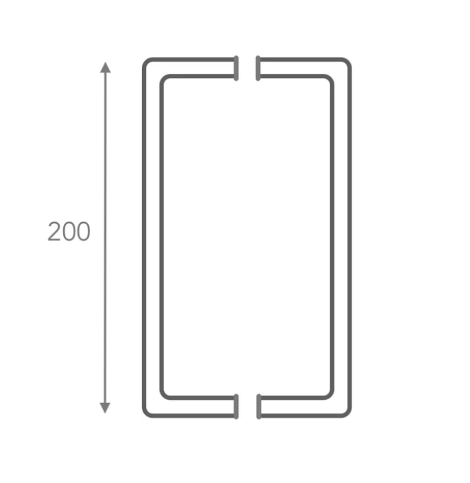 200mm Stainless Steel Handle