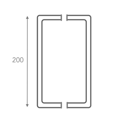 200mm Stainless Steel Handle
