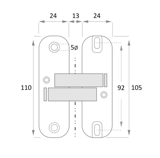 Hidden hinge