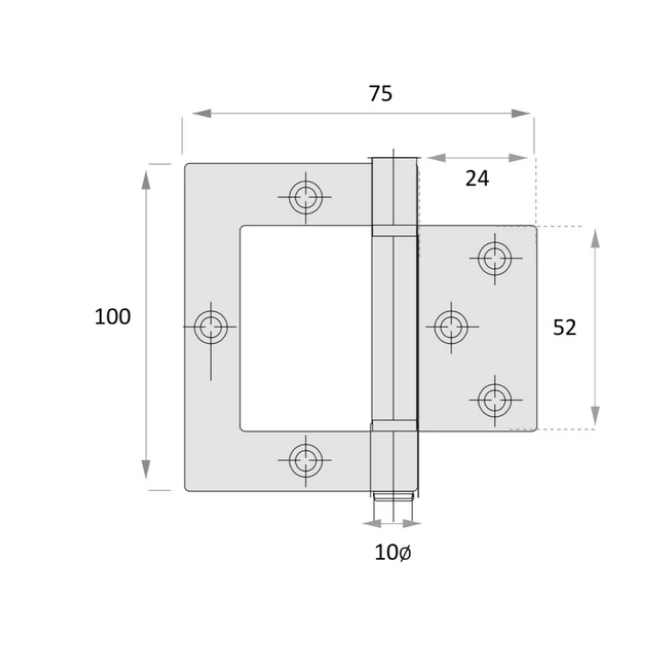 Bisagra Flap Plana