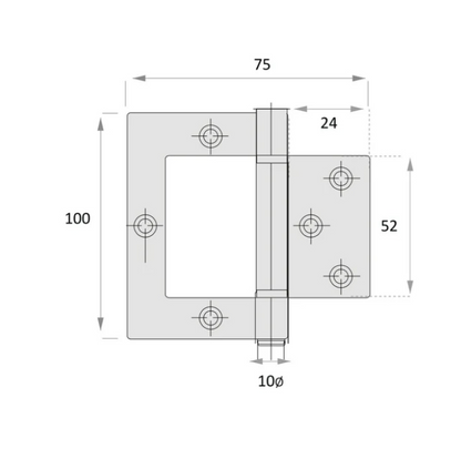 Bisagra Flap Plana