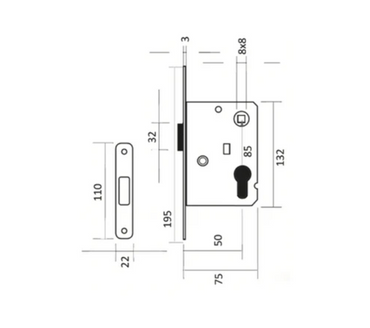 Magnetic lock with keyhole