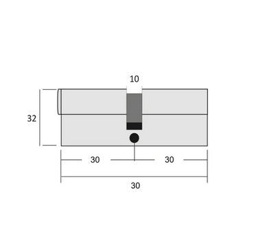 Cylinder with serreta key