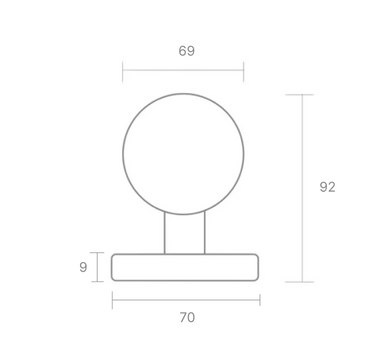 Stainless steel spherical knob