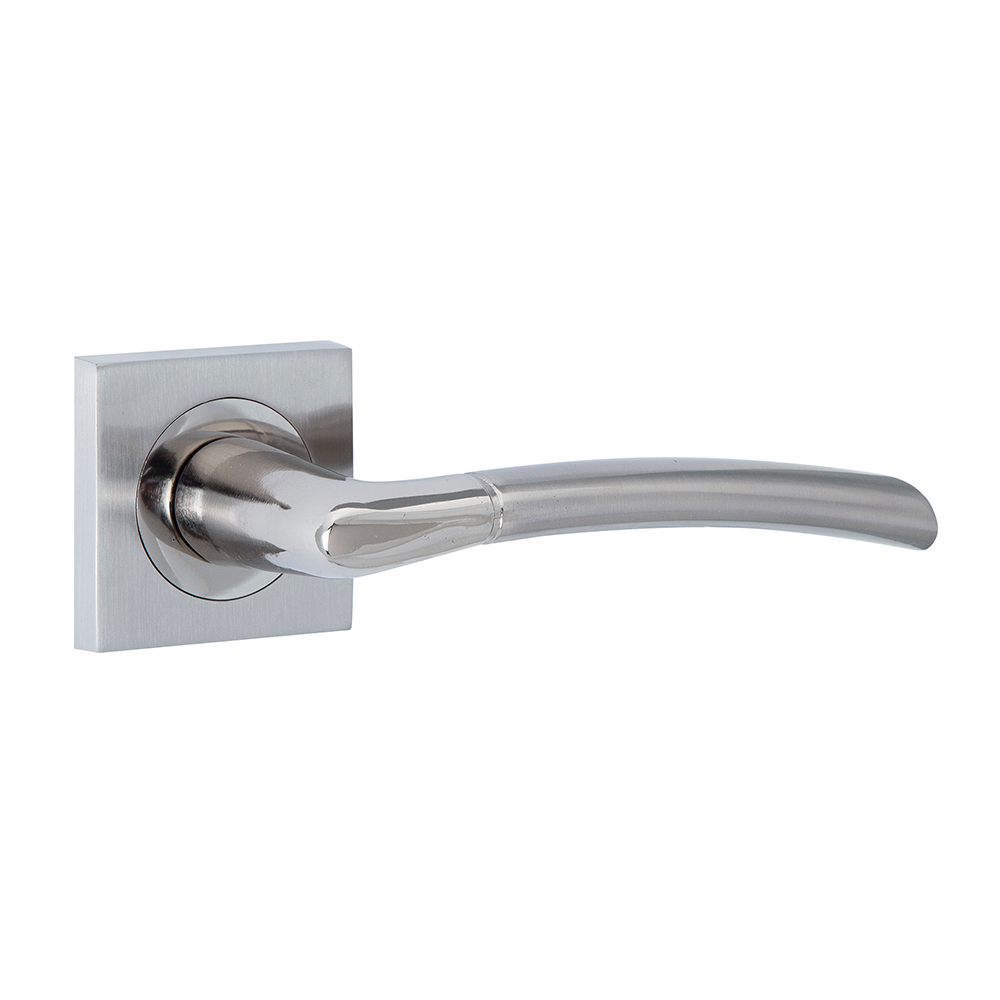 Square rosette handle in Zamak