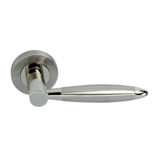 Round rosette handle in Zamak