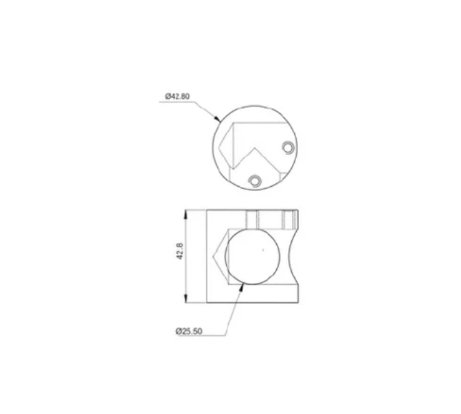 Nudo conector unión dos tubos