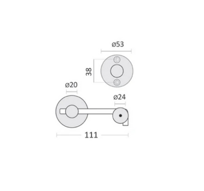 Sliding door handle with indicator