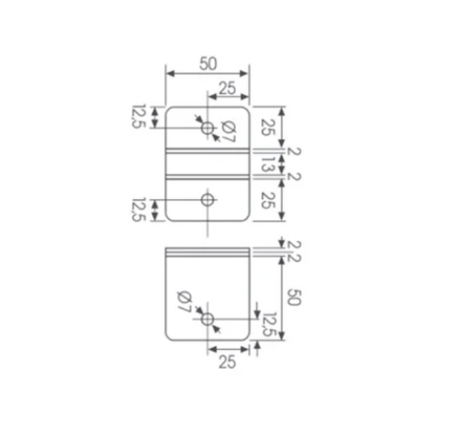 "LU" square clamp for boards