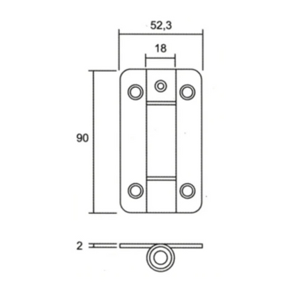 Springless flat hinge