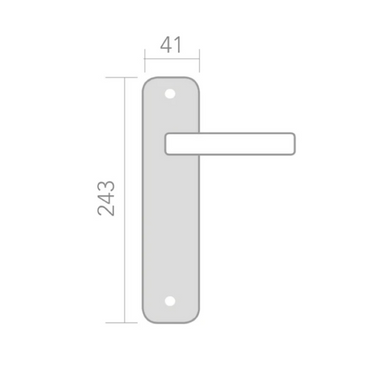 Oval plate handle in Zamak