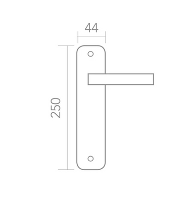 Oval plate handle in Zamak