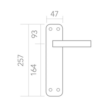 Oval plate handle in Zamak