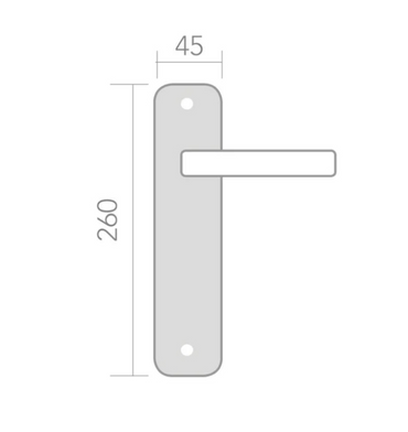 Oval plate handle in Zamak