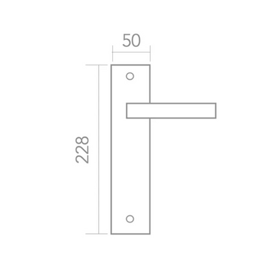 Manilla placa rectangular en Zamak