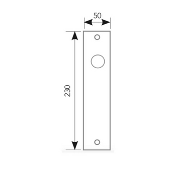 Placa rectangular suelta