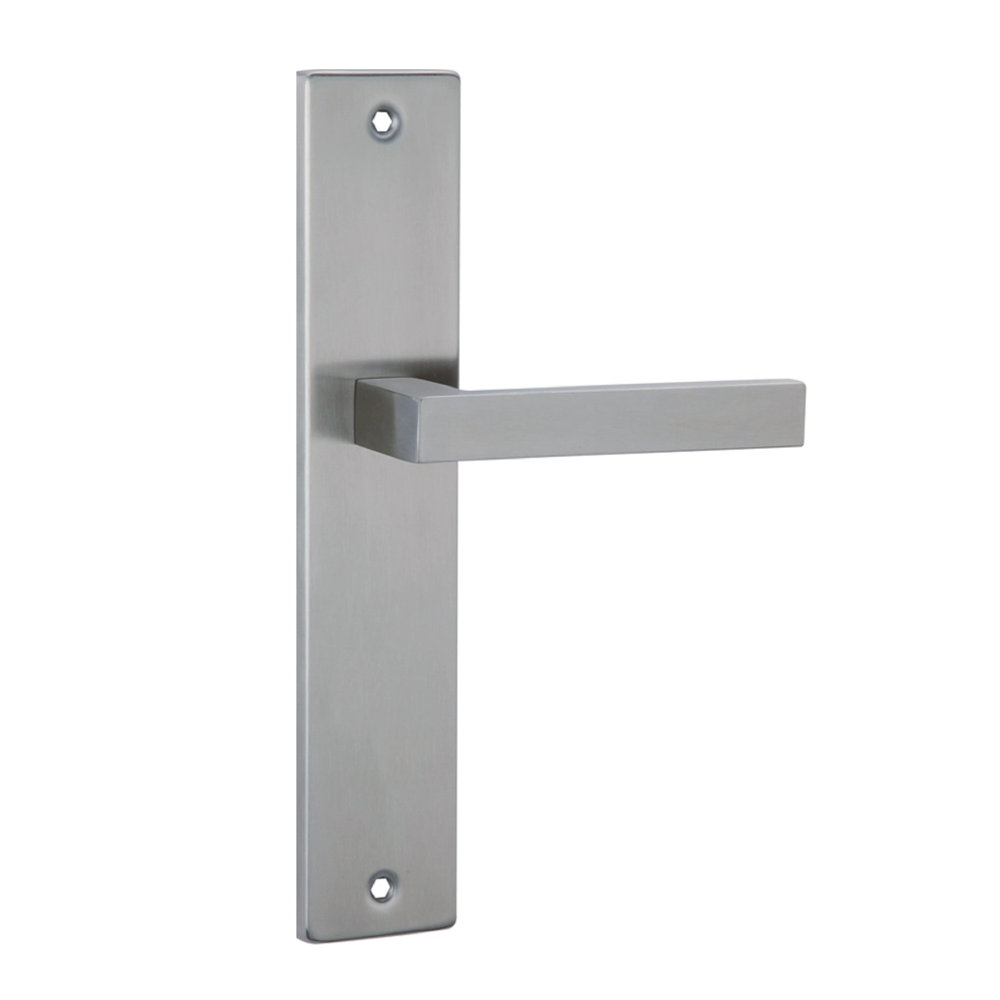 Rectangular plate handle in stainless steel