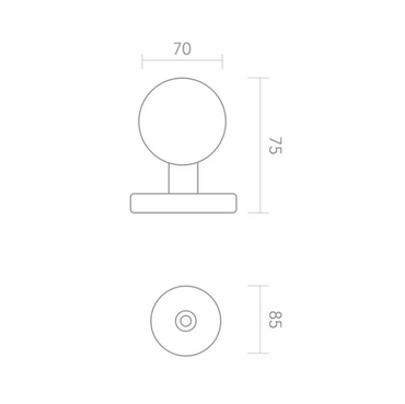 Pomo esférico en Acero Inoxidable