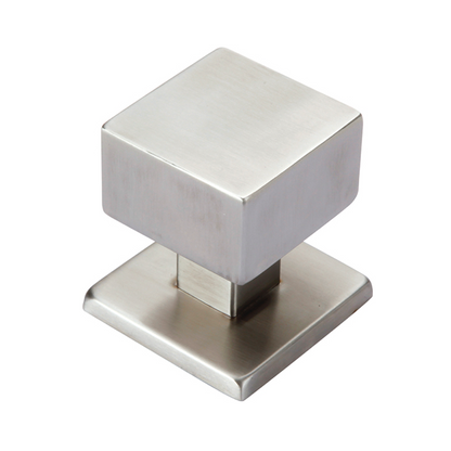 Square base knob in Stainless Steel