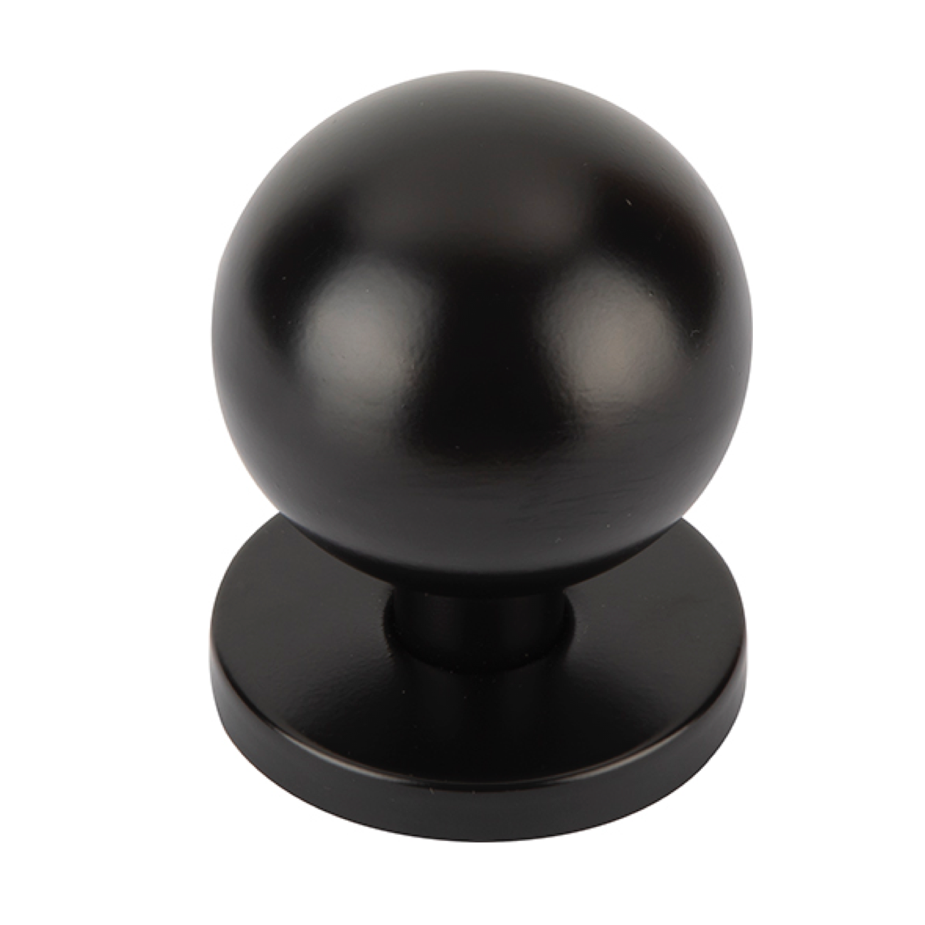 Black round knob