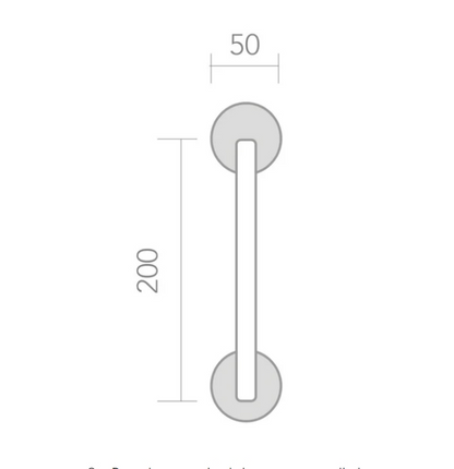 Round rosette handle in Zamak