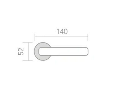 Round rosette handle in Stainless Steel