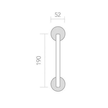 Round rosette handle in Zamak