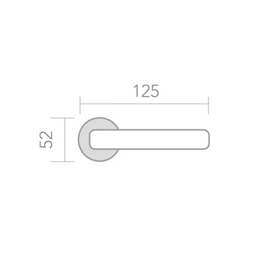 Round rosette handle in Zamak